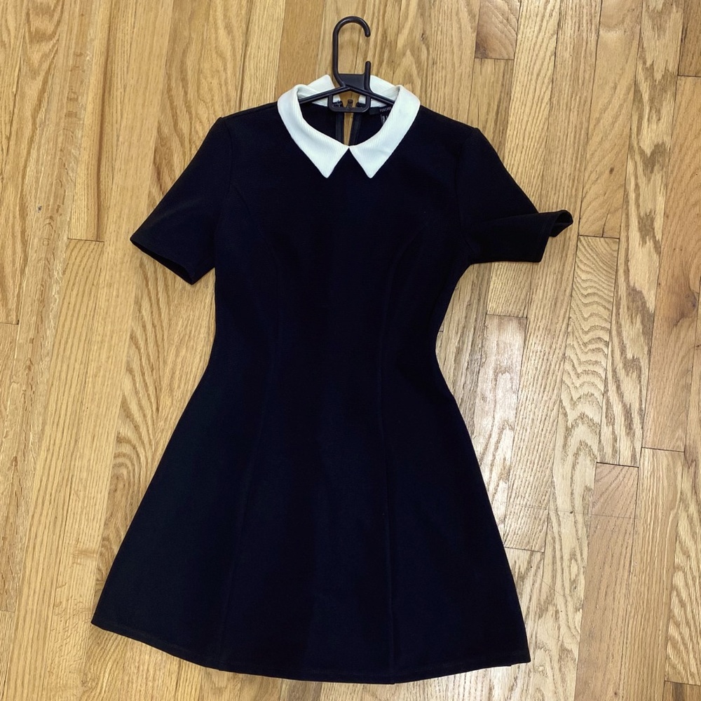 Addams Family Black and White Dress